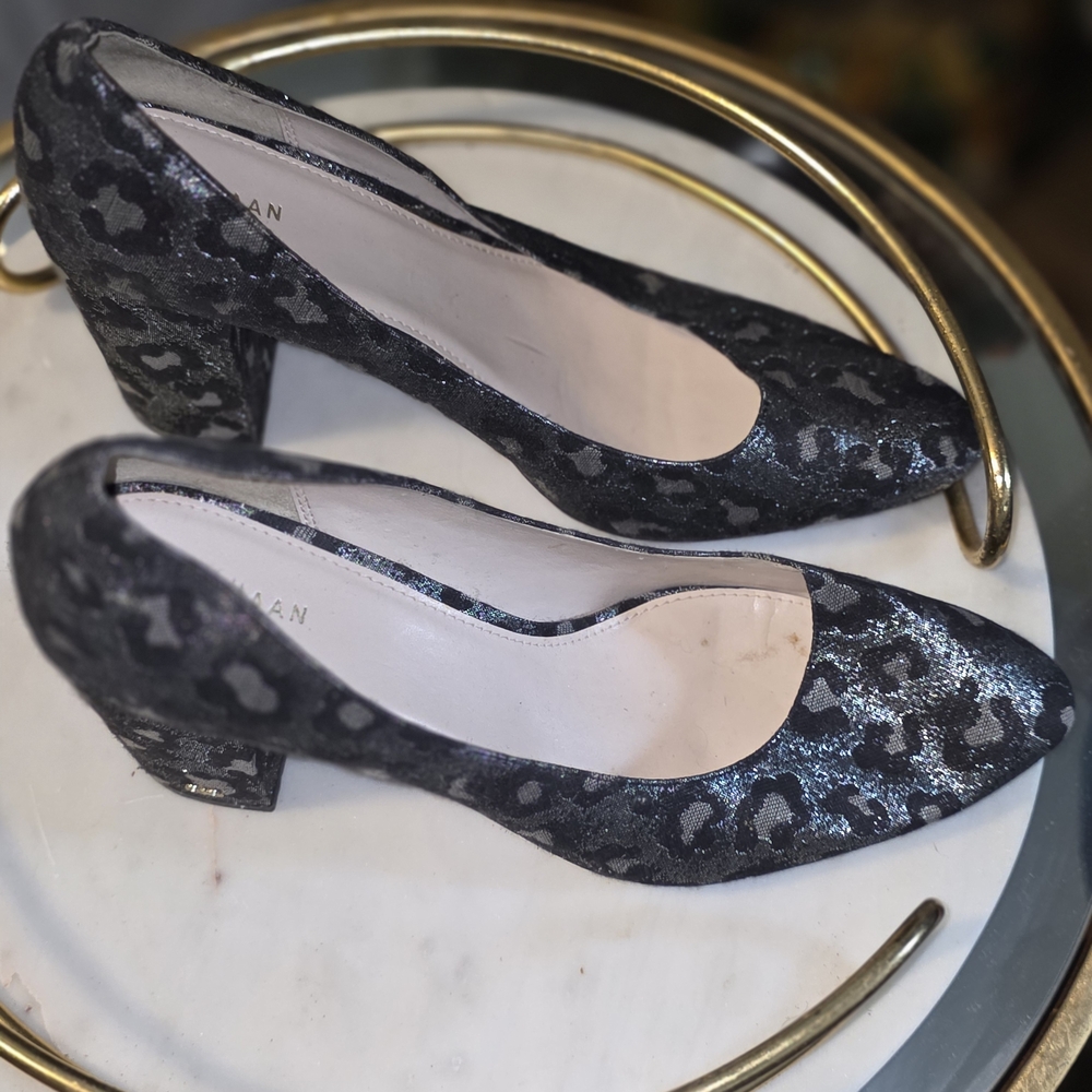 Cole Haan Black Patterned Heels